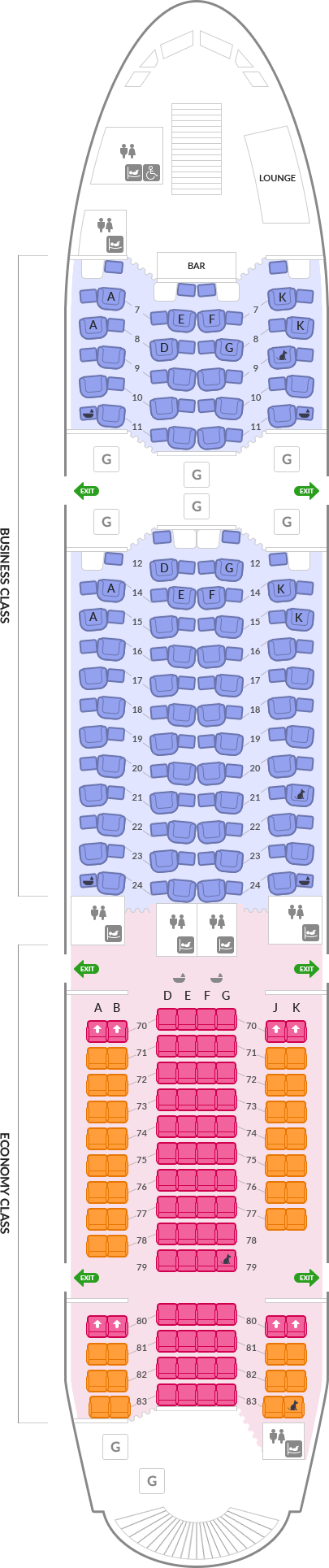 아시아나 A380-800 좌석 추천 비즈니스 이코노미 3 아시아나 A380 800 2층