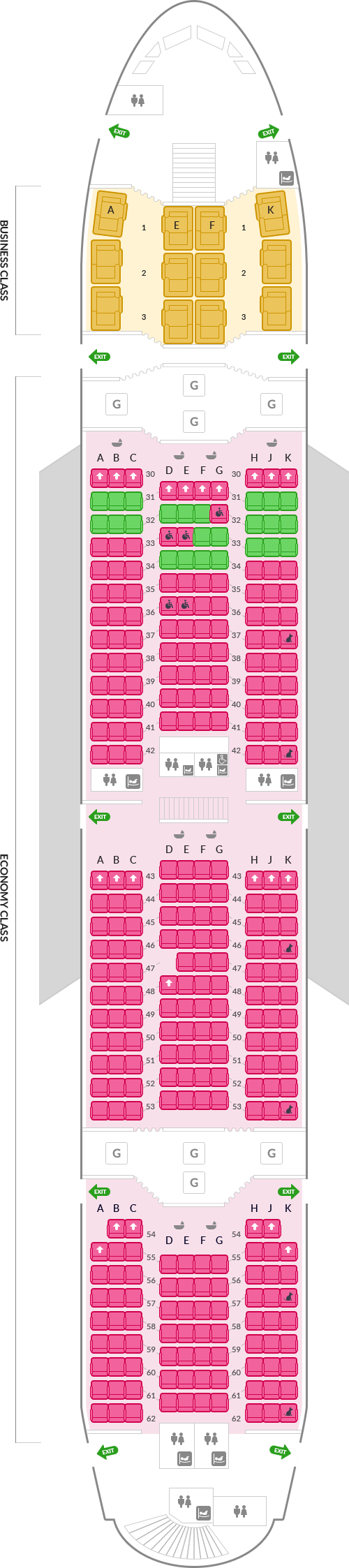 아시아나 A380-800 좌석 추천 비즈니스 이코노미 2 아시아나 A380 800